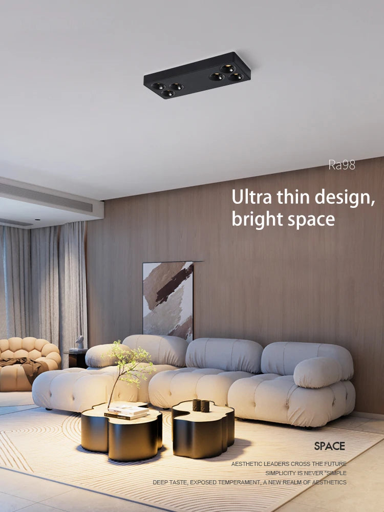 LED-Spot BRGT COB Aufbau aus Aluminium für modernes Interieur - vue 3 sur 8
