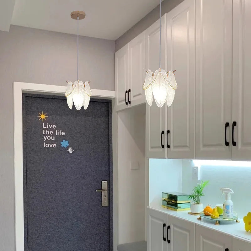 Suspension moderne simple led atmosphère chaleureuse - vue 4 sur 9