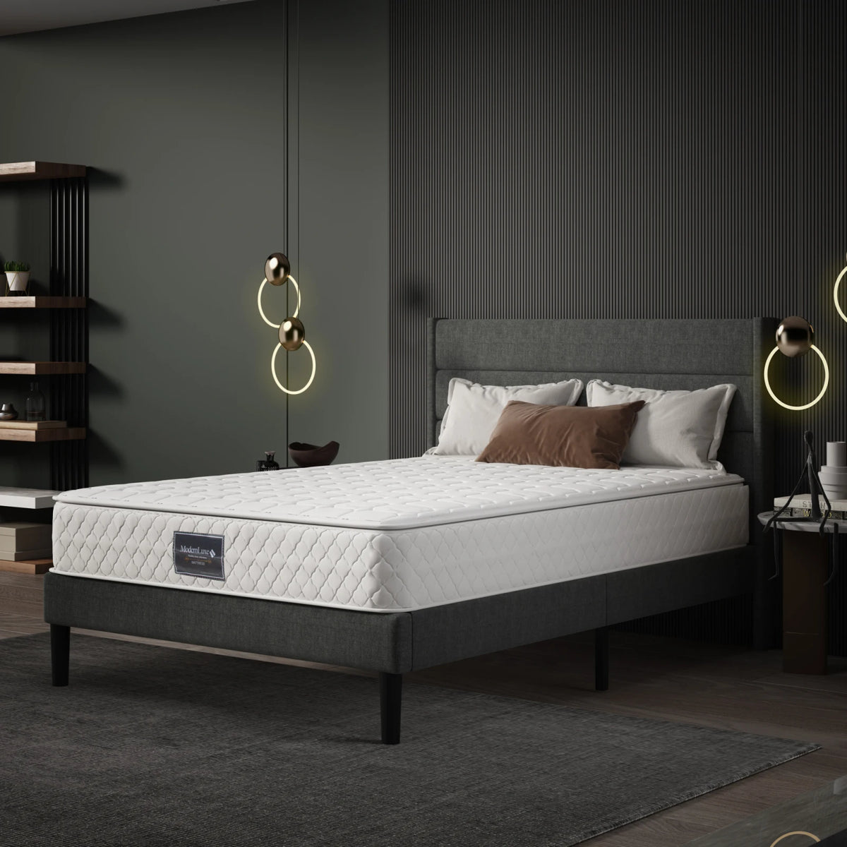 Mattress 140 x 200 cm,Height 25cm,7-Zone Spring  Mattress with Comfort Foam Layer,Hardness H3 Mattress