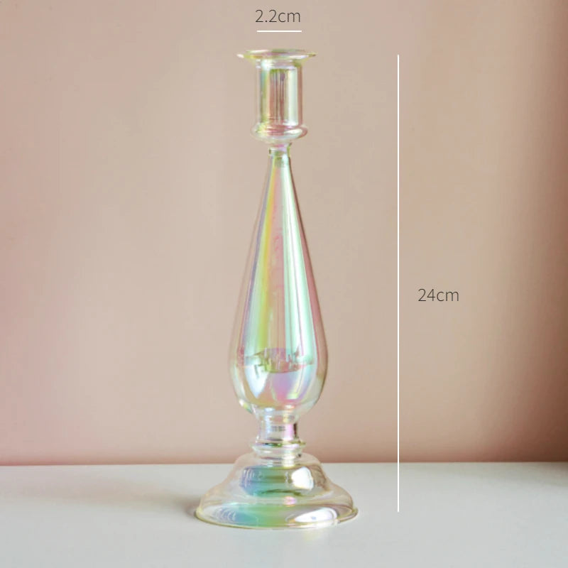 bougeoir en verre décoration nordique pour mariage et fleurs - vue 21 sur 22