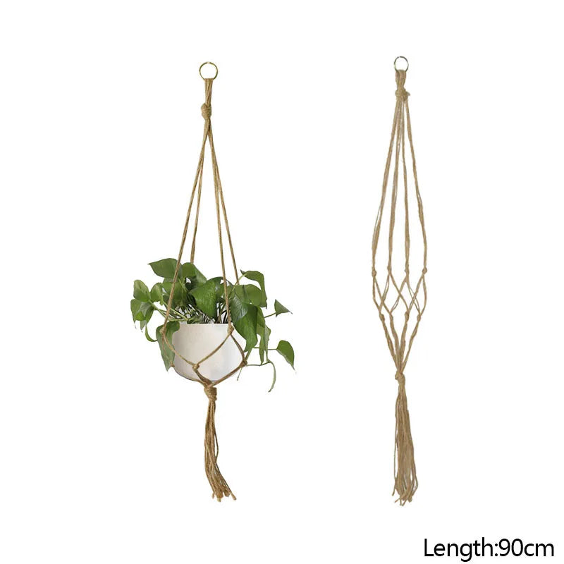 paniers suspendus en macramé pour plantes et décoration - vue 19 sur 19