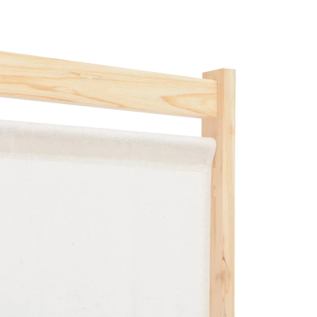 6-panel cream parting Wall, 240x4 cm fabric - vue 6 sur 7
