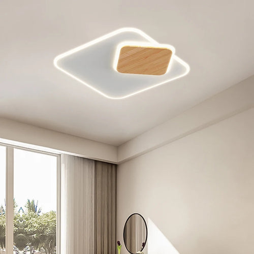 Moderne skandinavische LED-Deckenleuchte rund weiß - vue 2 sur 9