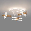 Creative Airplane Pendant Lamps Wooden Plane AC 220V 50W Children's Bedroom Ceiling Hanging Light Boy Girl Room Decorative Light