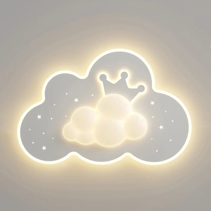 Romantische Deckenleuchte Wolke für Kinderzimmer oder Babyzimmer - vue 5 sur 7