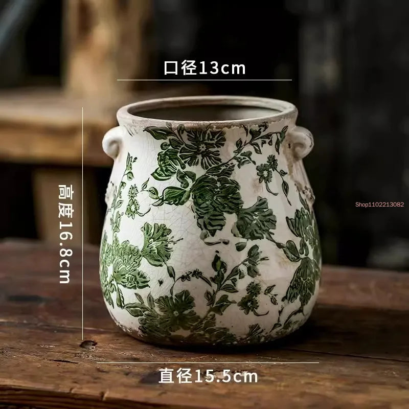 pots de fleurs en céramique rétro pour plantes et orchidées - vue 7 sur 9