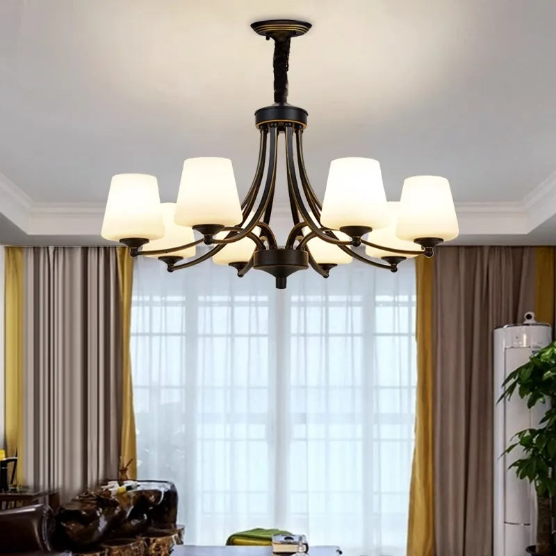 Lustre led design moderne luminaire décoratif d'intérieur - vue 5 sur 26
