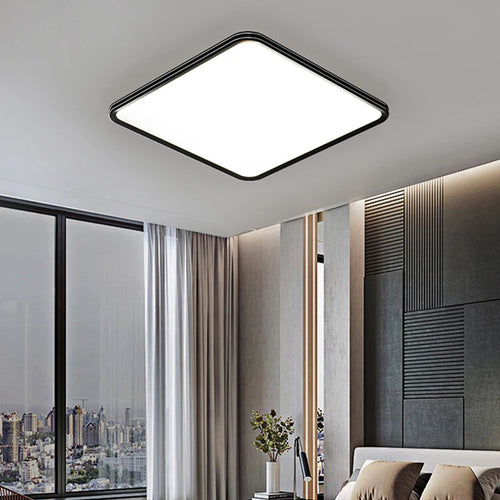 plafonnier led ultra mince moderne à quatre grilles décoratif intérieur - vue 6 sur 14