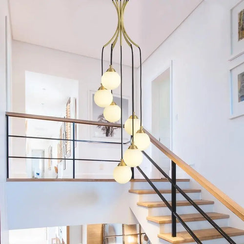 LED-Kronleuchter aus Kupfer im Art-déco-Stil für stilvolle Beleuchtung - vue 2 sur 8