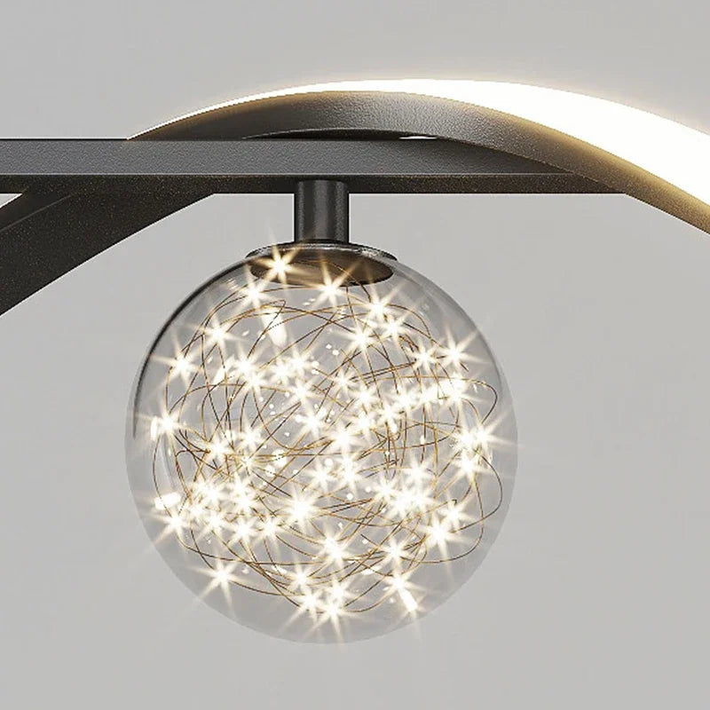 lustre nordique en verre pour éclairage intérieur décoratif - vue 7 sur 8