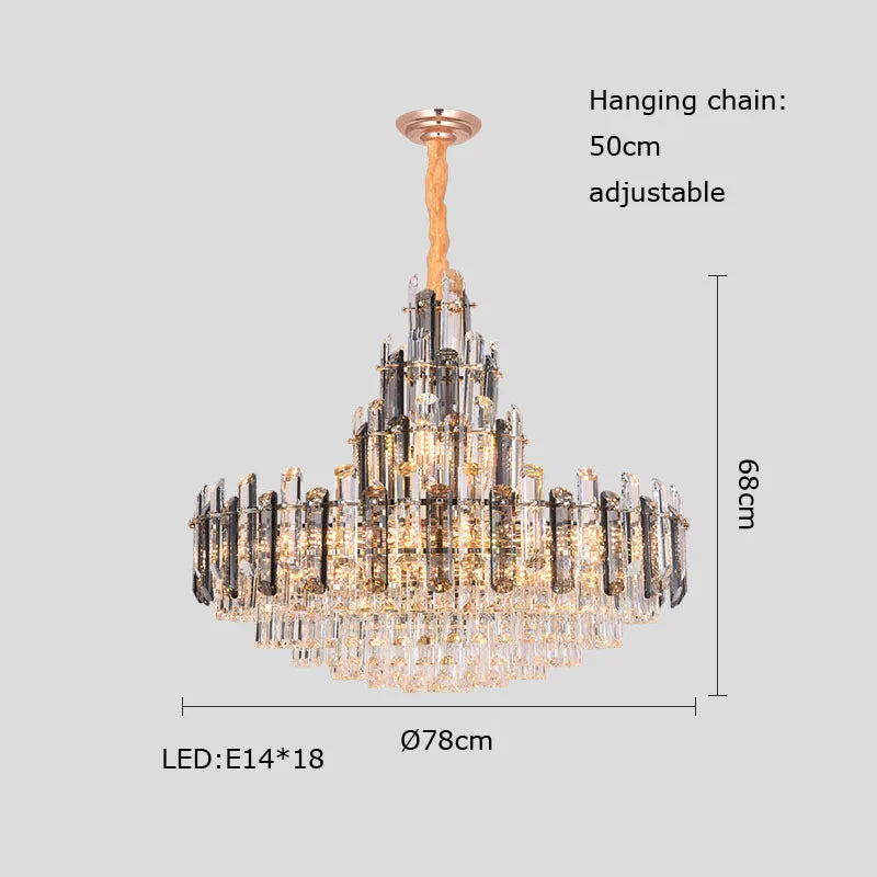 lustre suspendu ovales en cristal à led dimmable tendance 2022