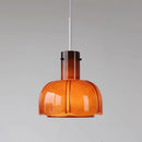 suspension en verre nordique avec motif de bourgeon de fleur