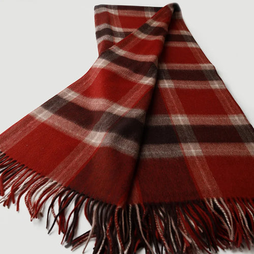 Plaid laine cachemire motif ecossais style pastoral chaud