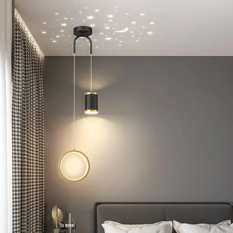 Moderner LED-Kronleuchter als Pendelleuchte für nordische Inneneinrichtung dekorativ - vue 3 sur 9
