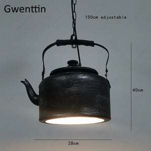 Moderne Pendelleuchte aus Eisen für industrielle Dekoration