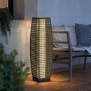 Dekorative Solar-Außenleuchte aus Rattan und Weide