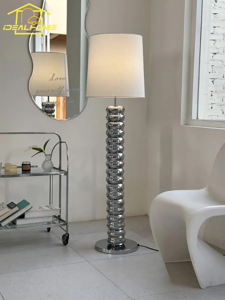 lampadaire bauhaus wabi-sabi ambiance chrome design moderne décoratif - vue 10 sur 9