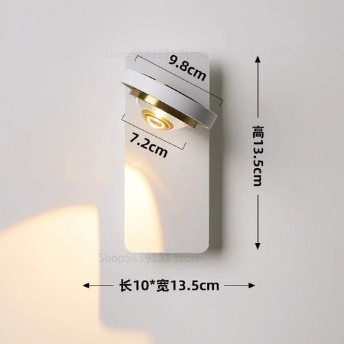 applique murale led moderne rotative à 360° protection des yeux - vue 9 sur 9
