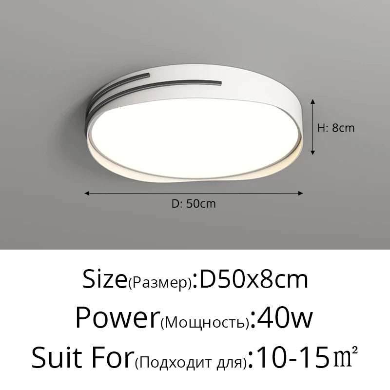 plafonniers led modernes pour éclairage intérieur élégant - vue 12 sur 14
