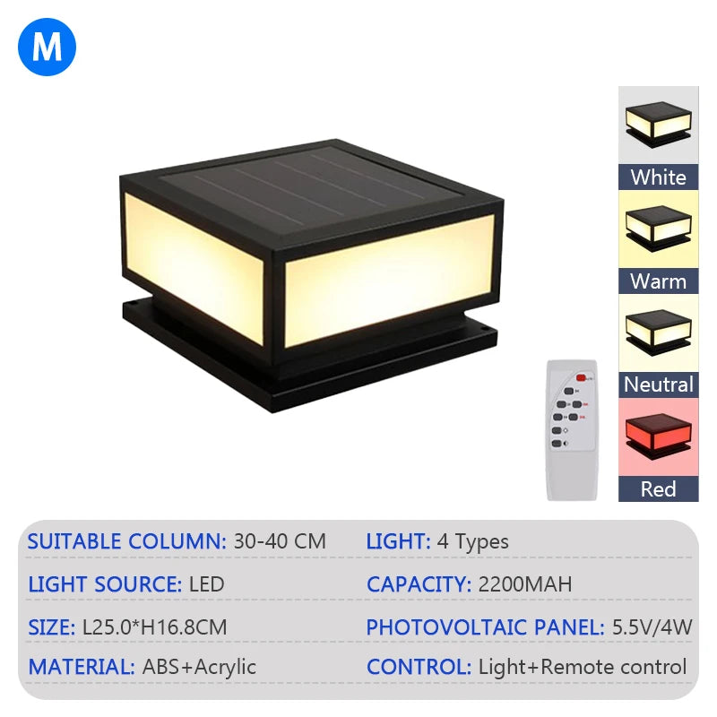 Dekorative LED-Solar-Außenleuchte mit Fernbedienung und vier Farben - vue 11 sur 12