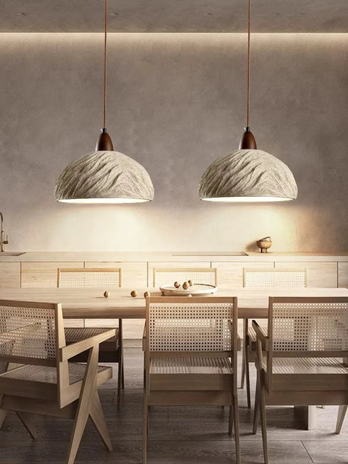 plafonnier led design en pierre pour intérieur moderne