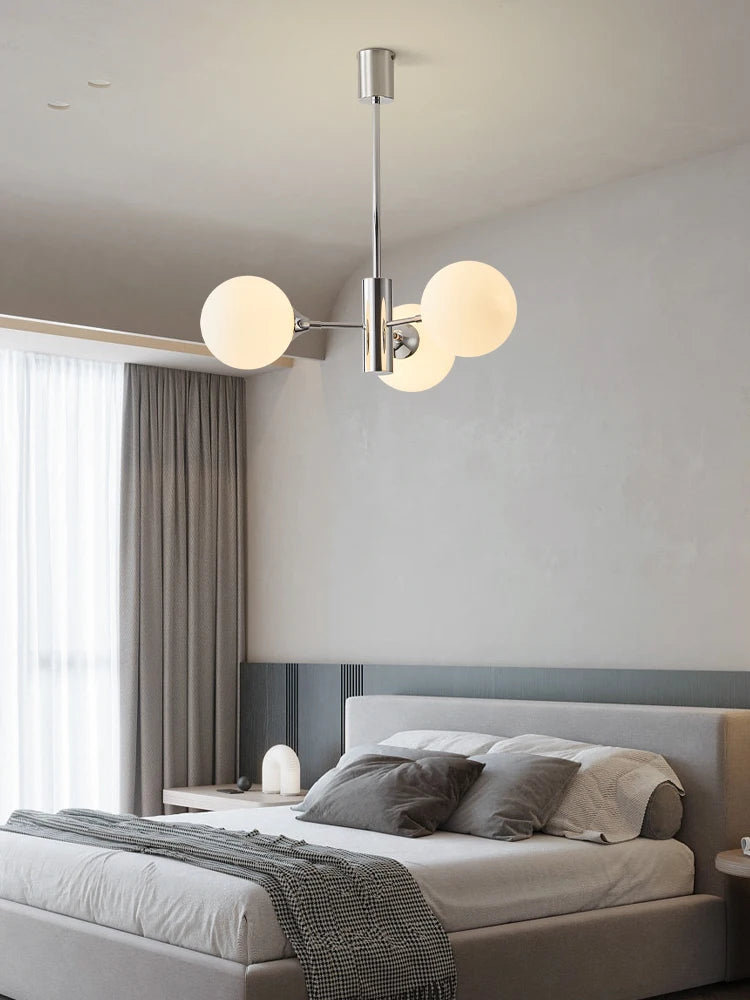 lustre design nordique moderne forme haricot magique luxe éclairage intérieur - vue 7 sur 9