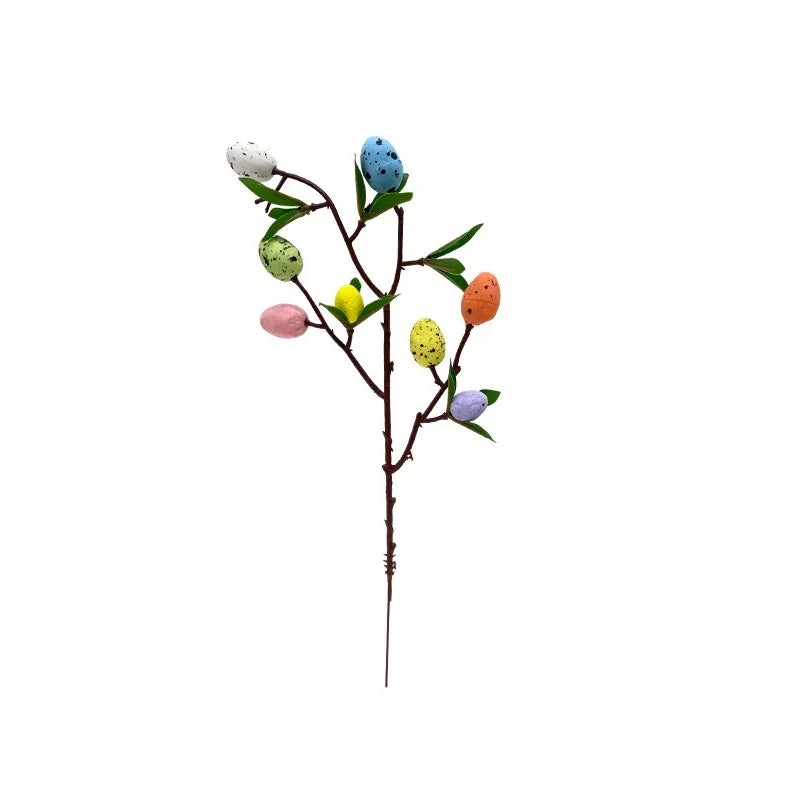 décoration de pâques en mousse œufs et plante artificielle pour la maison - vue 16 sur 19