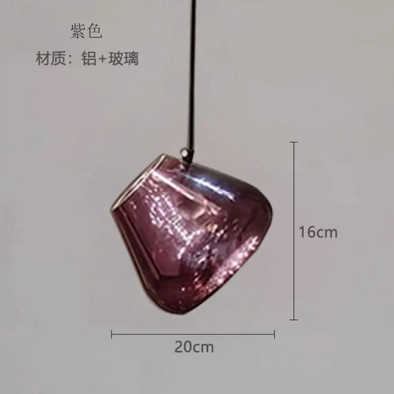 lustre en verre design pour cuisine bar et restaurant - vue 9 sur 13