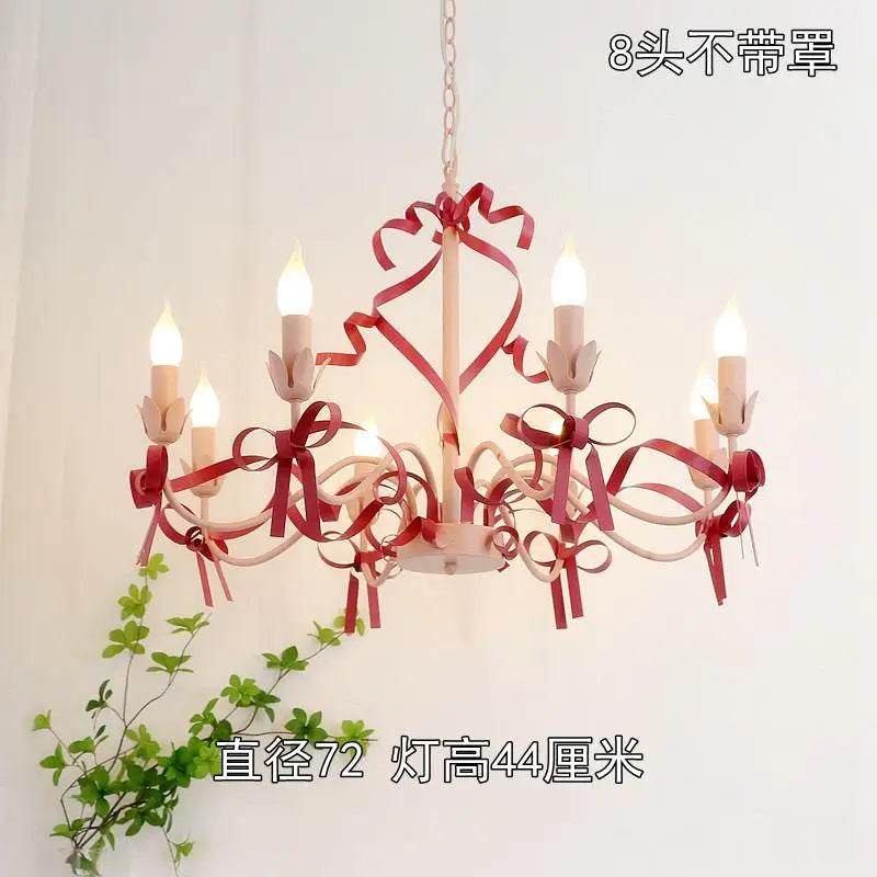lustre mignon pour enfants éclairage suspendu avec nœud décoratif - vue 13 sur 14