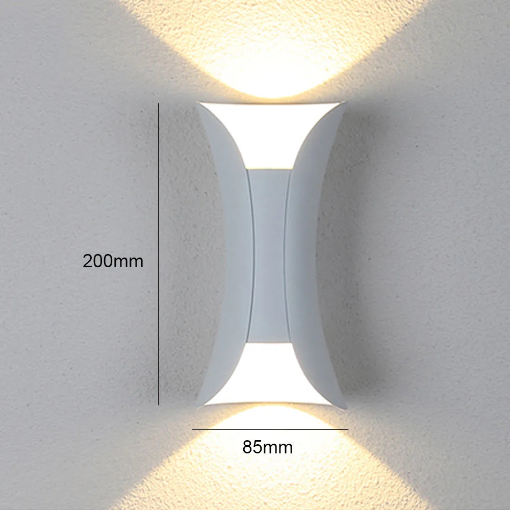 applique murale led moderne en aluminium étanche pour décoration extérieure - vue 9 sur 10