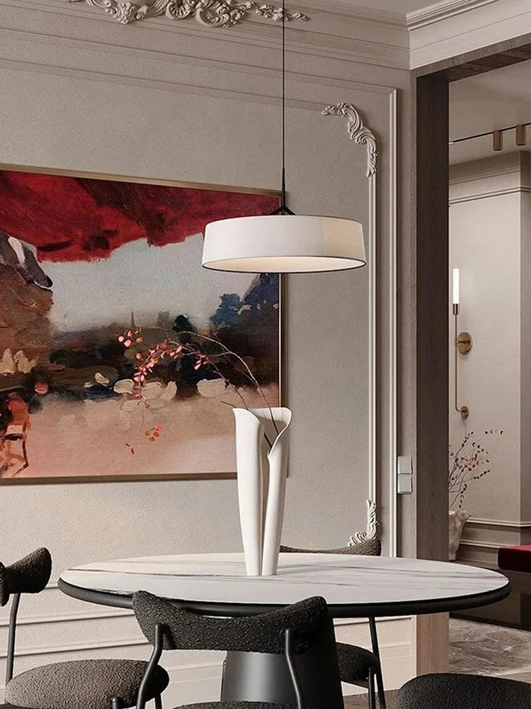 lustre à LED en tissu japonais pour décoration intérieure - vue 6 sur 8