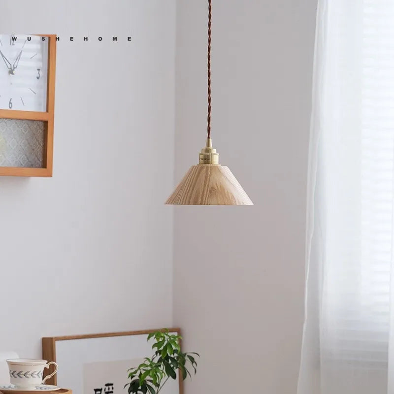 LED-Pendelleuchte aus Holz im modernen nordischen Design Loft - vue 6 sur 8