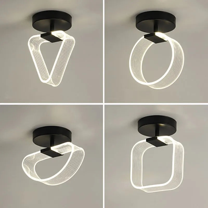 plafonnier LED moderne acrylique géométrie linéaire - vue 4 sur 14