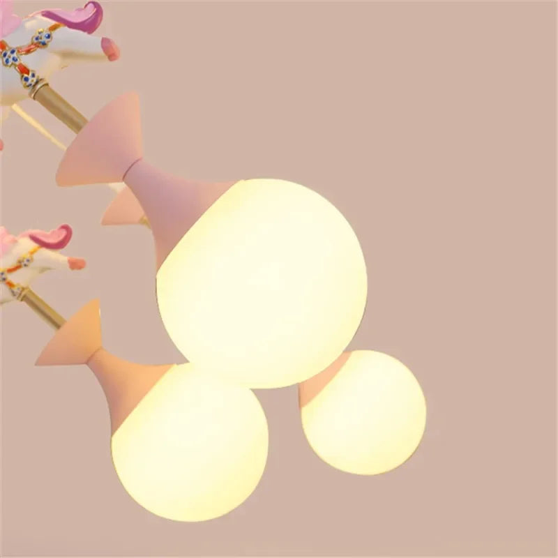 Lustres de chambre d'enfants plafonnier mignon fantaisie moderne lampe à LED créative avec animal salon filles chambre lumière - vue 7 sur 12