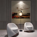 Moderner LED-Stehleuchte im nordischen Design mit doppeltem Licht