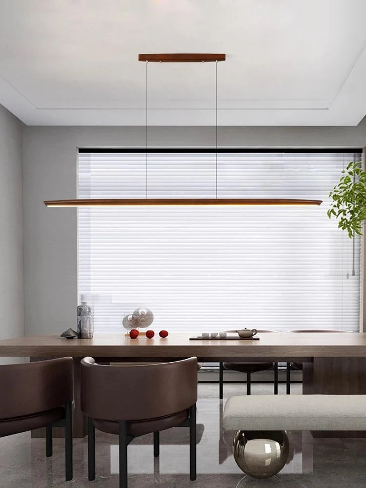 Trendiger Holz-Kronleuchter dimmbar für modernes Interieur - vue 6 sur 15