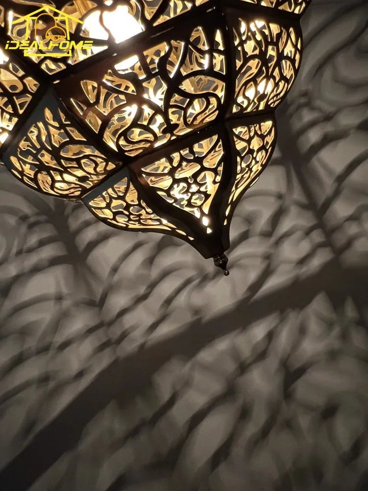 suspension rétro sculptée marocaine en style exotique - vue 6 sur 5