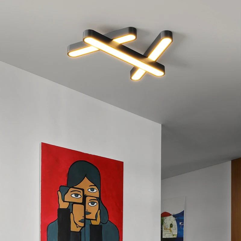 plafonnier led design moderne luminaire décoratif d'intérieur éclairage led - vue 7 sur 12