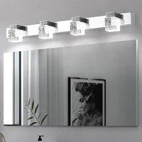 Applique murale en cristal pour miroir salle de bains moderne