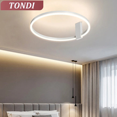 Moderne LED-Deckenleuchte im minimalistischen Stil für Loft-Dekoration - vue 4 sur 10