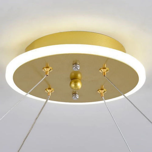 lampe suspendue nordique avec boule de verre et anneau mat réglable