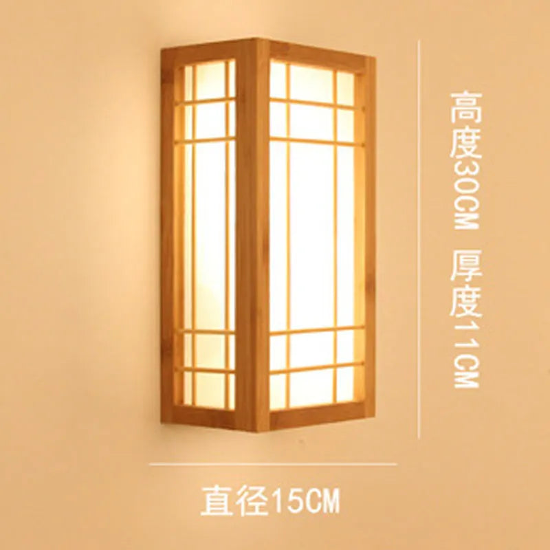 applique murale led en bambou naturel pour hôtel créative - vue 3 sur 8