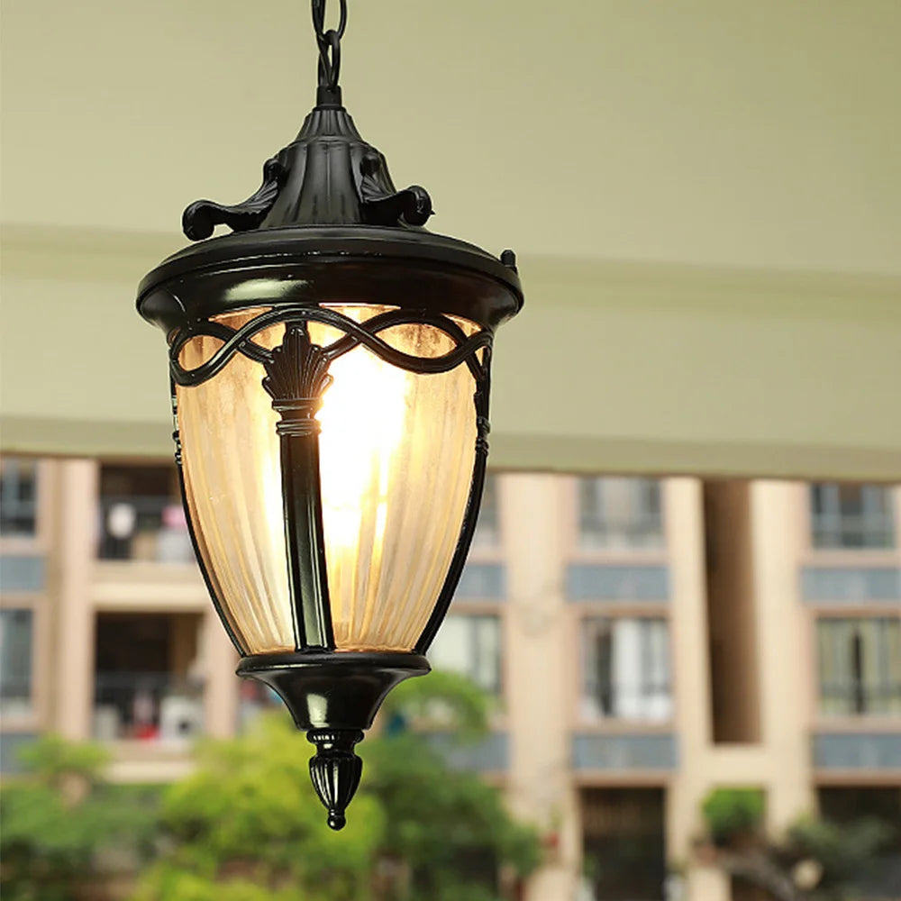 lustre extérieur rétro pour jardin et espaces extérieurs - vue 4 sur 9