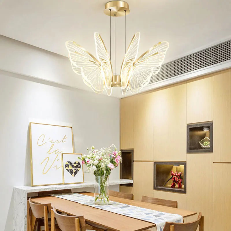 lustre nordique moderne à led design créatif décoratif - vue 5 sur 9