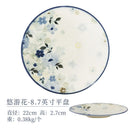 Assiettes ceramique emaillee style floral japonais quotidien