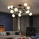 lustre suspension en boule de verre pour décoration maison