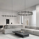 Kreativer Kronleuchter aus Kupfer und Glas modernes Design leicht
