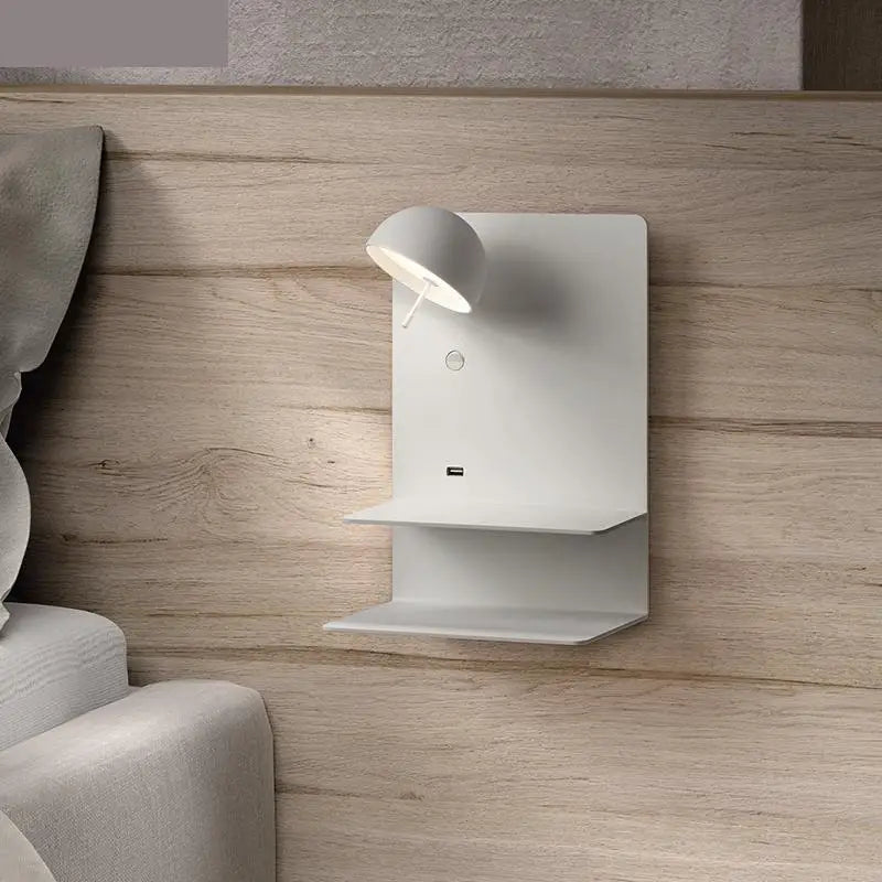 applique murale nordique multi-usages avec port usb - vue 5 sur 9