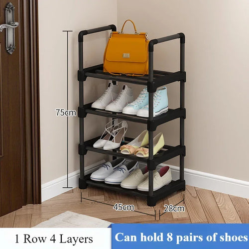 étagère à chaussures multicouche gain de place en métal - vue 11 sur 11
