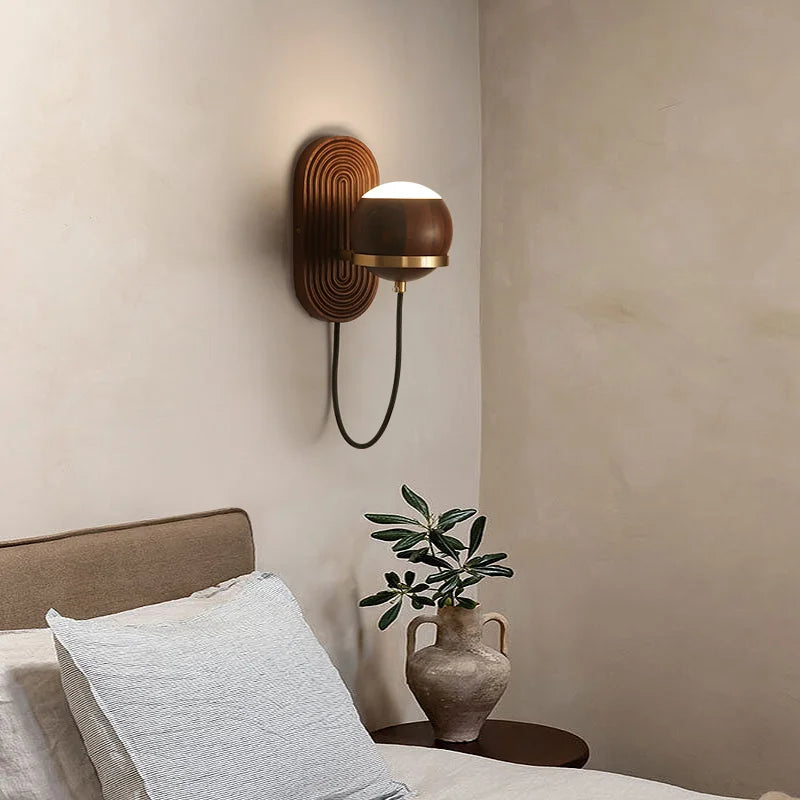 Applique murale chinoise en noyer noir - vue 5 sur 6
